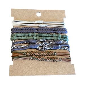 Boho Hair-tie/ Bracelets- Set of 10
